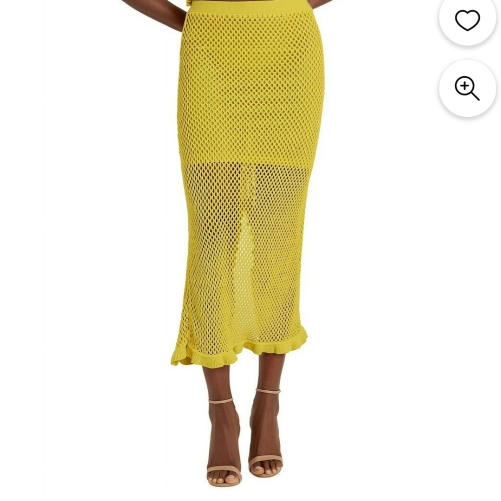 Cinq a sept fishnet mesh skirt size m